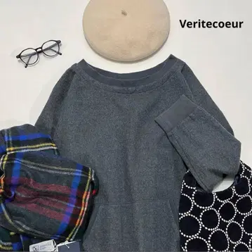 b48* Veritecoeur 빅 포켓 울 리브 튜닉