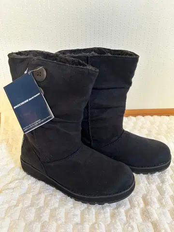 택 포함 미사용 Skechers 블랙 어그 부츠 24cm