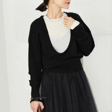 VERMEIL par iena 엑스트라 메리노 딥 브이넥 니트 풀오버