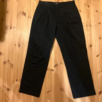 다커스 슬랙스 치노 팬츠 턱 팬츠 W34 L32 블랙 OVY