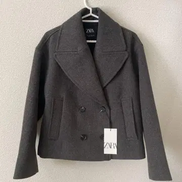 ZARA 그레이 더블 브레스트 자켓 XS