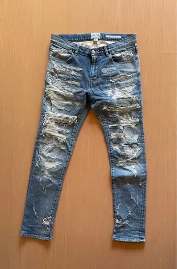 CRIMIE 데미지 가공 데님 팬츠 사이즈 M