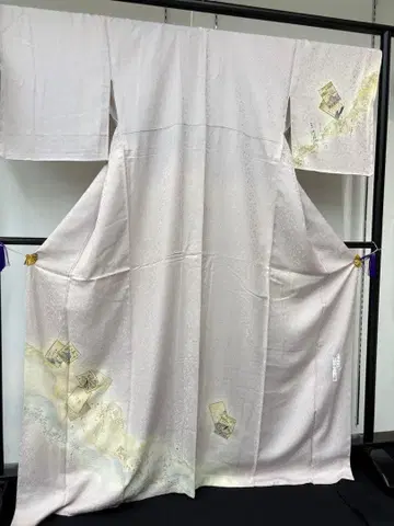 연한 퍼플 색상의 호몬기 백인일수 패턴