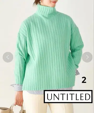 UNTITLED 라무 울 캐시미어 혼방 와이드 립 니트 2 언타이틀