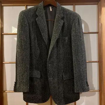 쉽스 해리스 트위드 헤링본 자켓