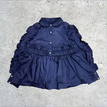 [ youa by NT ] 프라임 프릴 블라우스 네이비 프릴 한국