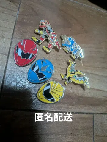 파워레인저 핀 배지 6개 세트