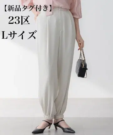 [ 택 포함 새상품 ] 23구 조젯 새틴 조그 팬츠 L 사이즈 2025년