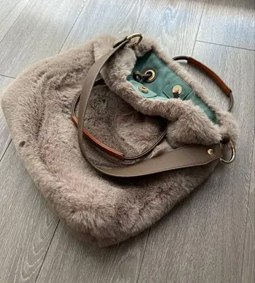 [ unbillion ] 퍼 2WAY 백 / 모카 브라운