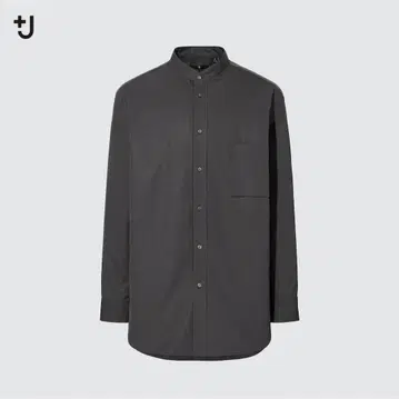 유니클로 +J 수피마 코튼 오버 사이즈 스탠드 카라 셔츠
