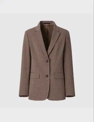 테일러드 자켓 유니클로 34 브라운 M 사이즈