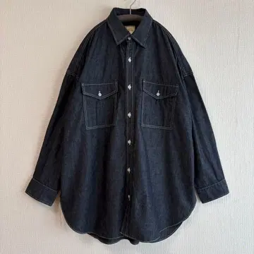 L'ESSAGE 레사주 6oz 샴브레이 와이드 셔츠