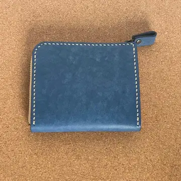 얇은 타입 하프 지갑 컴팩트 지갑 지갑 천연 가죽 핸드메이드