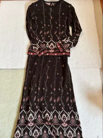 INDIVI 레어 자카드 니트 셋업 일본제 38