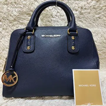 컨디션 최상 마이클코어스 핸드백 2way 가죽 참 포함 네이비