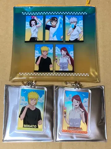 NARUTO 애니카페 파우치 키링 미나토 쿠시나