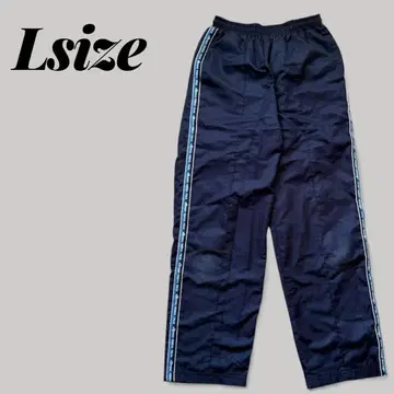 00's 트랙 팬츠 사이드 라인 저지 네이비 스포츠 y2k