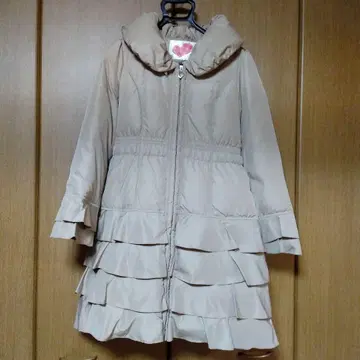 앤러브 베이지 프릴 다운 코트 M