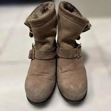 지미추 무스탕 스웨이드 바이커 부츠 37