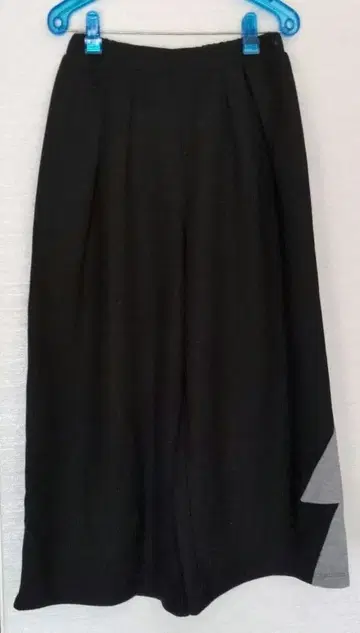 슈퍼 레이디 야마모토 간사이 블랙 와이드 팬츠