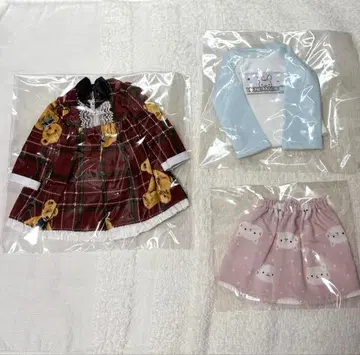 1/6 인형 사이즈 원피스 & 래글런 T & 스커트