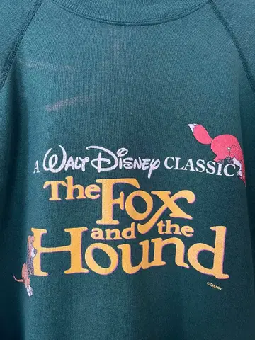 디즈니 빈티지 여우와 사냥개 맨투맨 XL 사이즈 래글런 90s