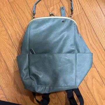 새상품급 라 그린 도트 가마구치 백팩