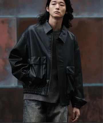 WYM LHDNM ARTIFICIAL GRAIN SHORT BLOUSON