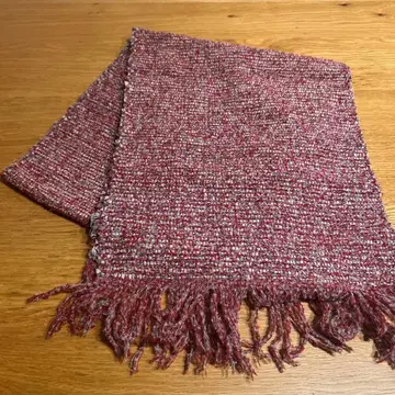 단직 머플러 단직기 단직 핸드메이드 빨간색 복슬복슬