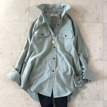 컨디션 최상 헬시 데님 Kidney.B 오버 사이즈 셔츠 데님 셔츠