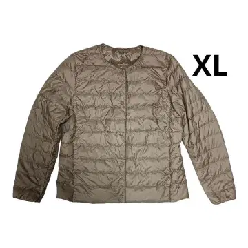 [ 고품질 ] 유니클로 울트라 라이트 다운 라이트 베이지 XL 노카라