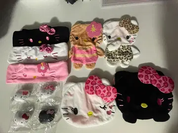 헬로키티 헤어밴드 & 파우치 & 키링 세트