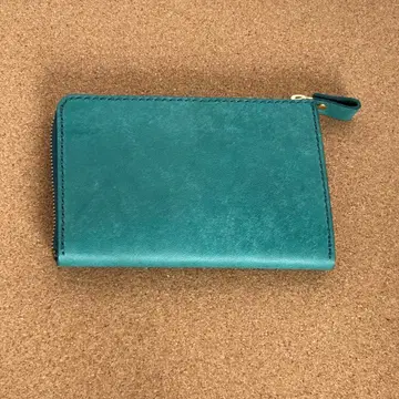 프래그먼트 케이스 미니 지갑 미니 지갑 천연 가죽 터키 블루