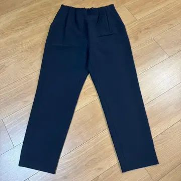 네이비 슬랙스 허리 밴딩