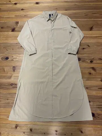 아디다스 adidas 롱 셔츠 원피스 베이지