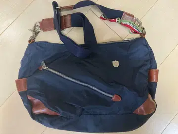 오로비안코 네이비 나일론 숄더백