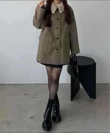 보아 칼라 미들 코트 callautia