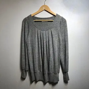 Pastel Leaf 그레이 긴팔 튜닉