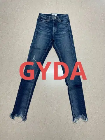 데님 데님 팬츠 데미지 팬츠 스키니 팬츠 GYDA 제이다 S