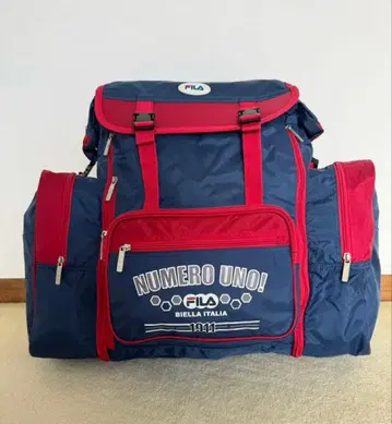 FILA 대용량 백팩 네이비/레드 숲속 학교 스키 교실 수학여행에!