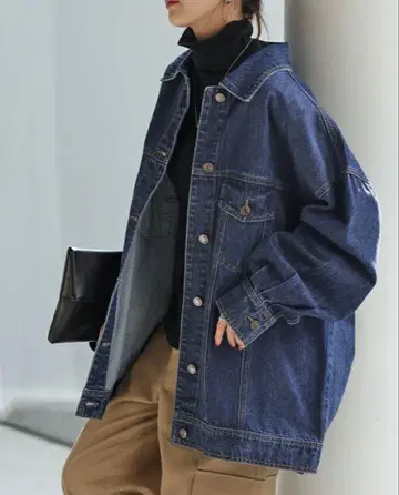 [ 미사용품 ] HUG.U 오버 사이즈 데님 자켓