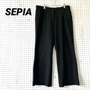 세피아 와이드 슬랙스 스트레치 소재 블랙 (19) 미실루엣