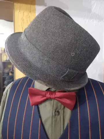 OORGLORY TOP KNOT 체크 티롤리안 M 미사용 그레이