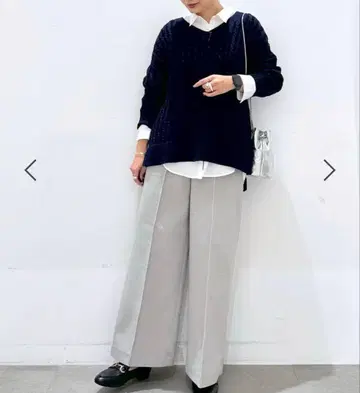 Elura [새상품급] 울 라이크 와이드 팬츠 라이트 그레이 12 M