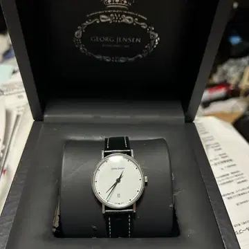 GEORG JENSEN COPEL 가죽 벨트 시계 거의 미사용