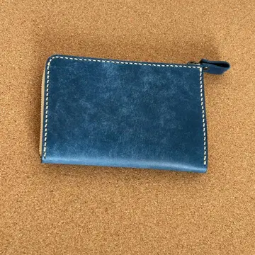프래그먼트 케이스 미니 지갑 천연 가죽 코발트