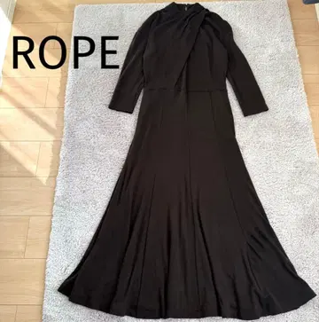 ROPE 롱 플레어 원피스 맥시 길이 울 38