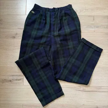 구제 의류 라코스테 울 100 블랙워치 체크 팬츠 42