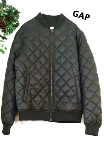 GAP 갭 퀼팅 자켓 블루종 남성용 M 다크 그린