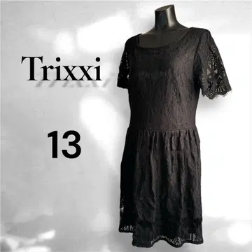 [ 포멀 ] Trixxi 블랙 레이스 반팔 원피스 13 해외 구제 의류